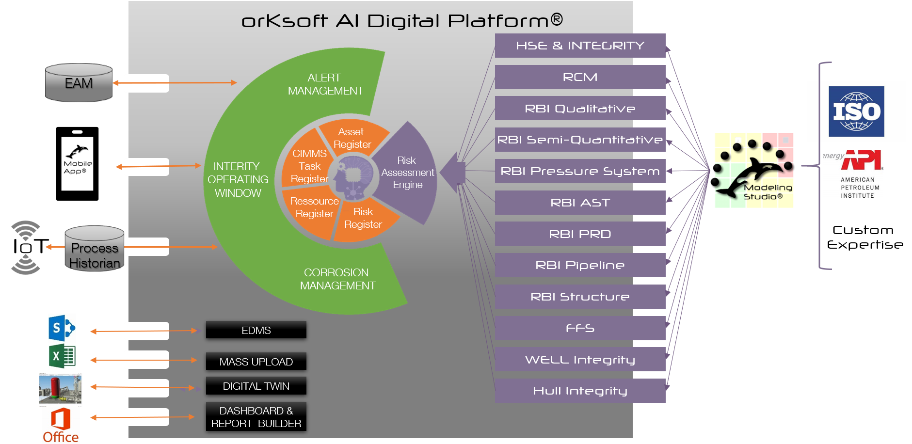 A schema of the architecture of orKsoft®